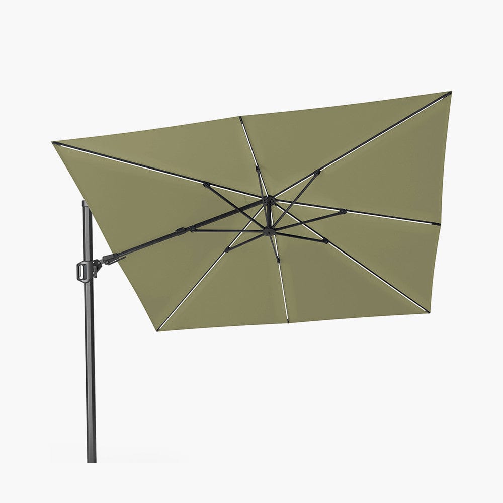 Glow Challenger T2 3m Square Premium Lush Green Free Arm Parasol.