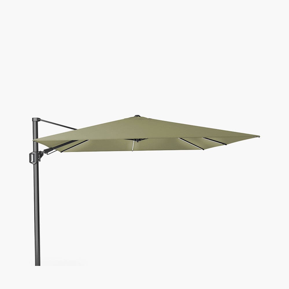 Glow Challenger T2 3m Square Premium Lush Green Free Arm Parasol.