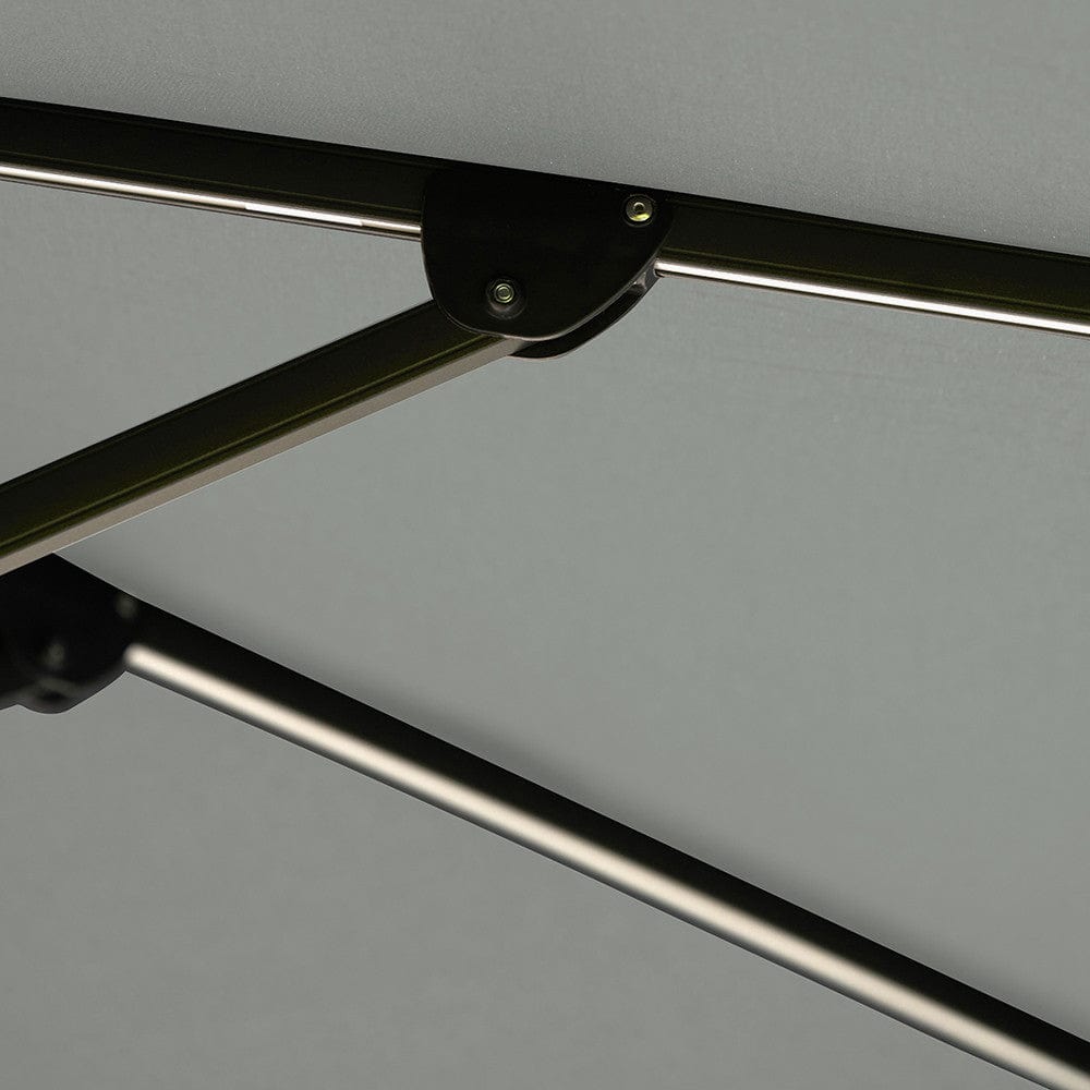 Glow Challenger T2 3m Square Premium Manhattan Grey Free Arm Parasol.