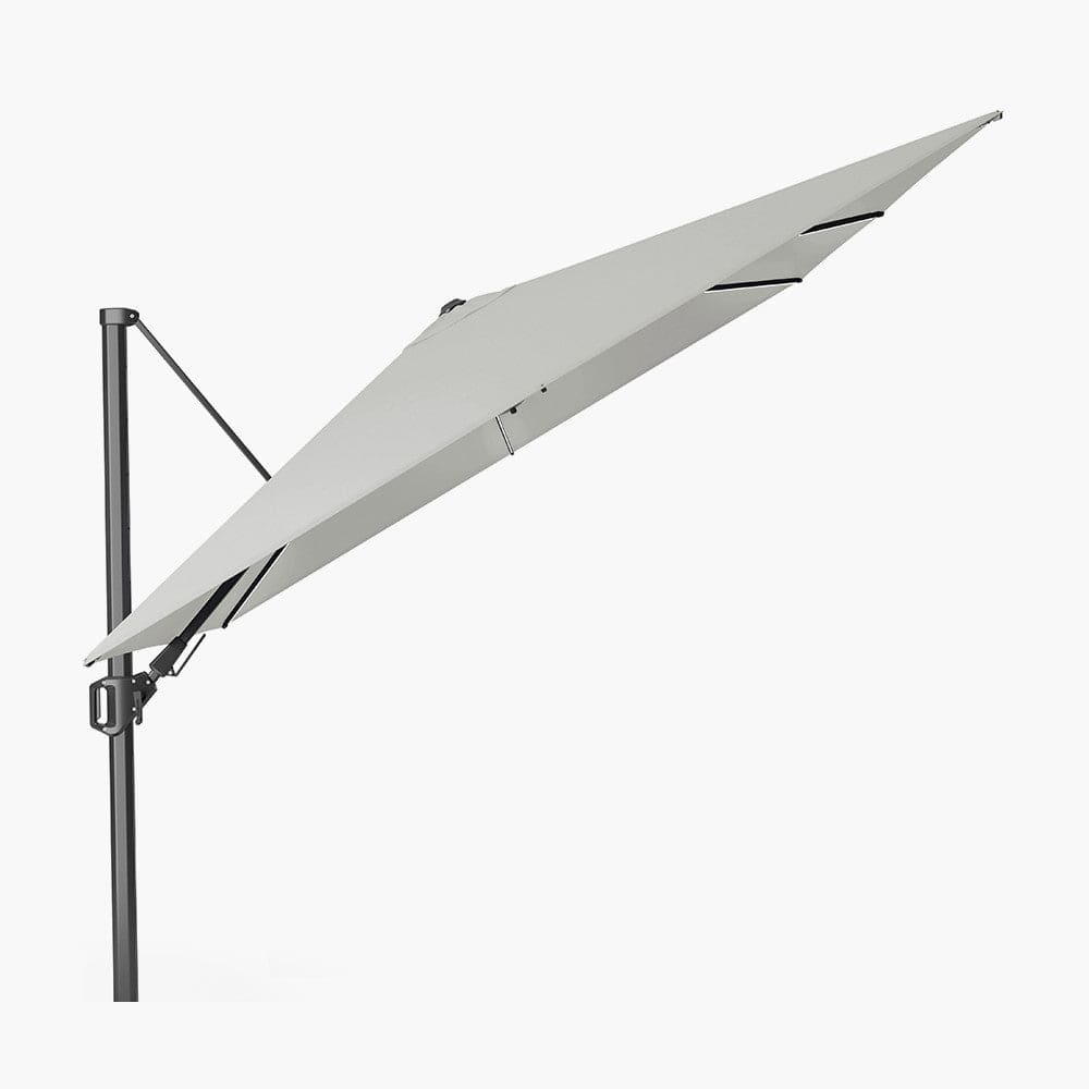 Glow Challenger T2 3m Square Premium Manhattan Grey Free Arm Parasol.