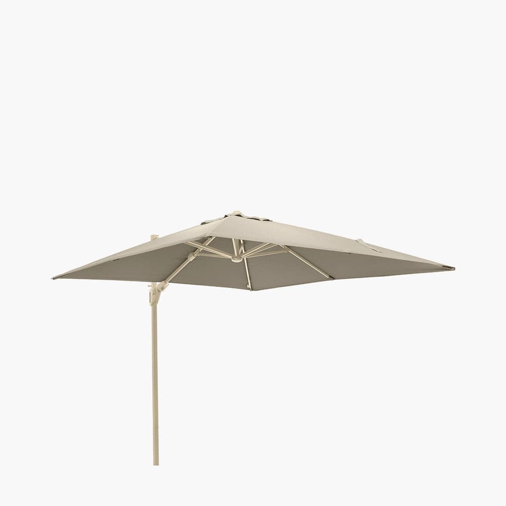 Glow Challenger T2 3m Square Sandstone / Champagne Free Arm Parasol.