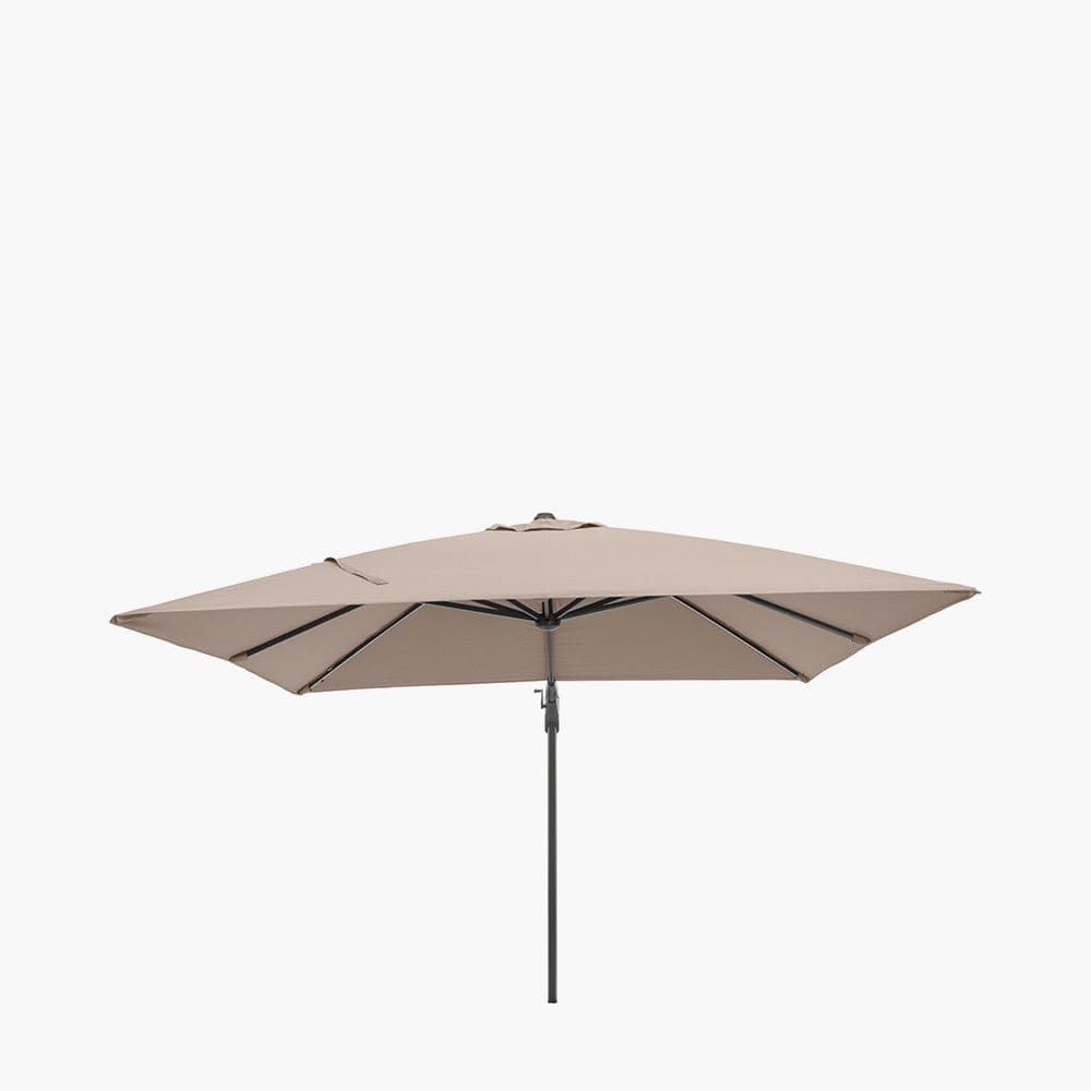 Pacific Lifestyle Outdoors Glow Challenger T2 3m Square Taupe Parasol House of Isabella UK