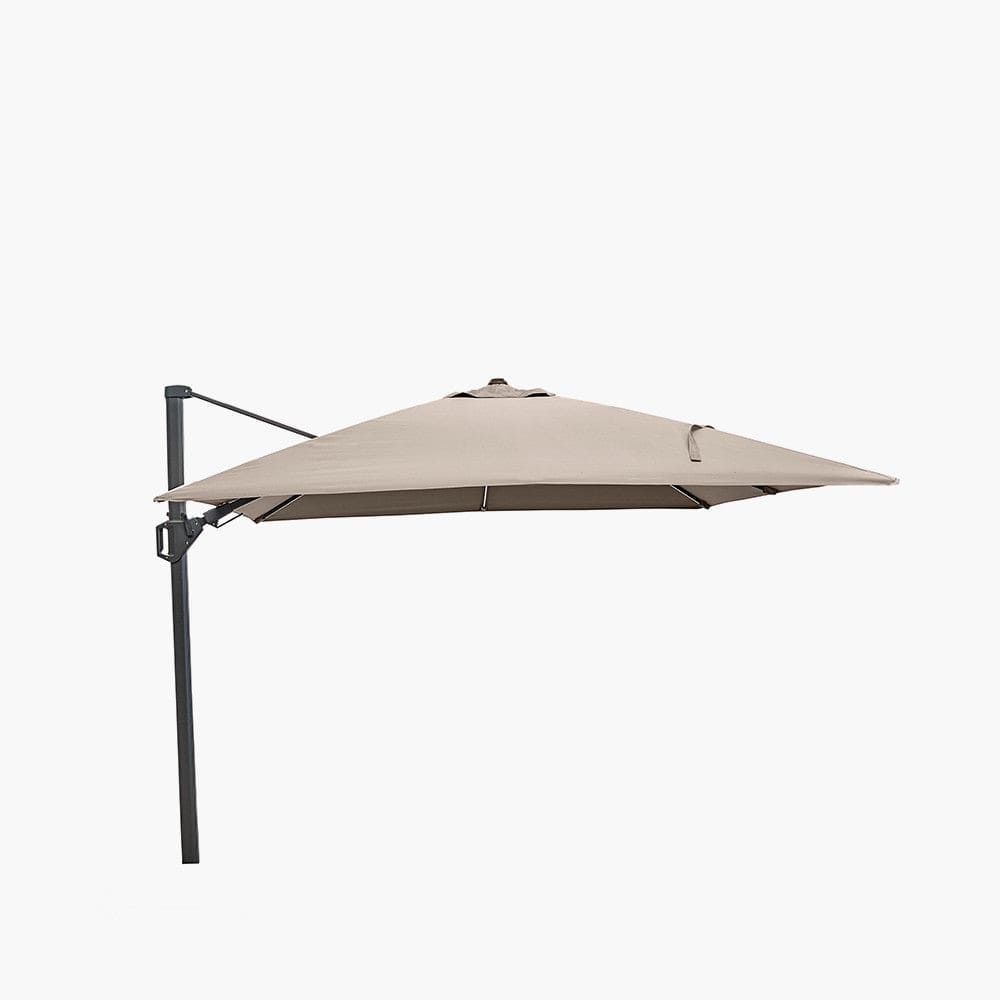 Pacific Lifestyle Outdoors Glow Challenger T2 3m Square Taupe Parasol House of Isabella UK