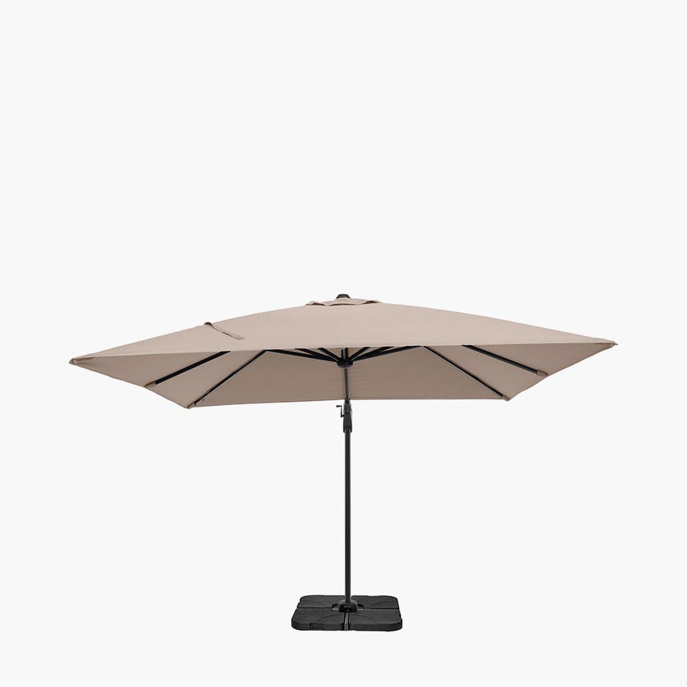 Glow Challenger T2 3m Square Taupe Parasol.