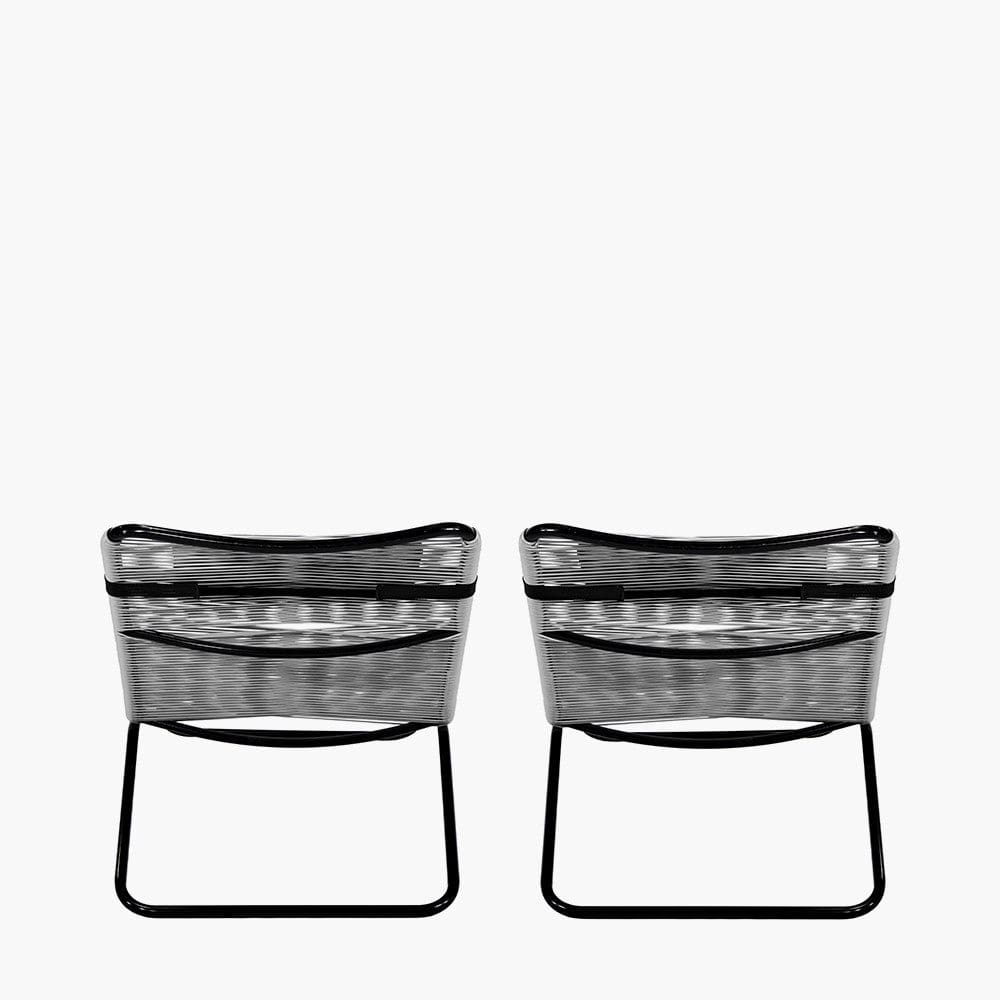 Grey PU Rio Set of 2 Sun Loungers.