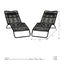 Grey PU Rio Set of 2 Sun Loungers.