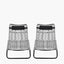Grey PU Rio Set of 2 Sun Loungers.