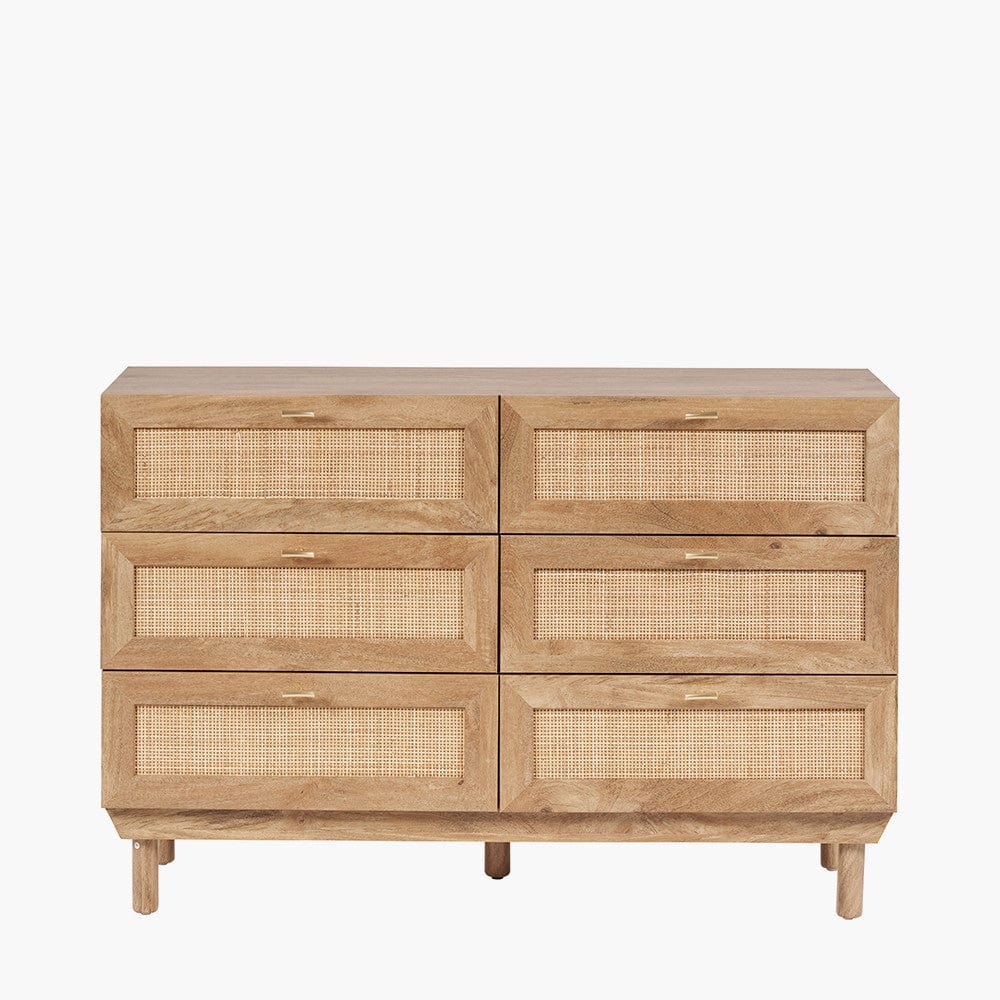 Pacific Lifestyle Outdoors Henrik Natural Rattan 6 Drawer Unit House of Isabella UK