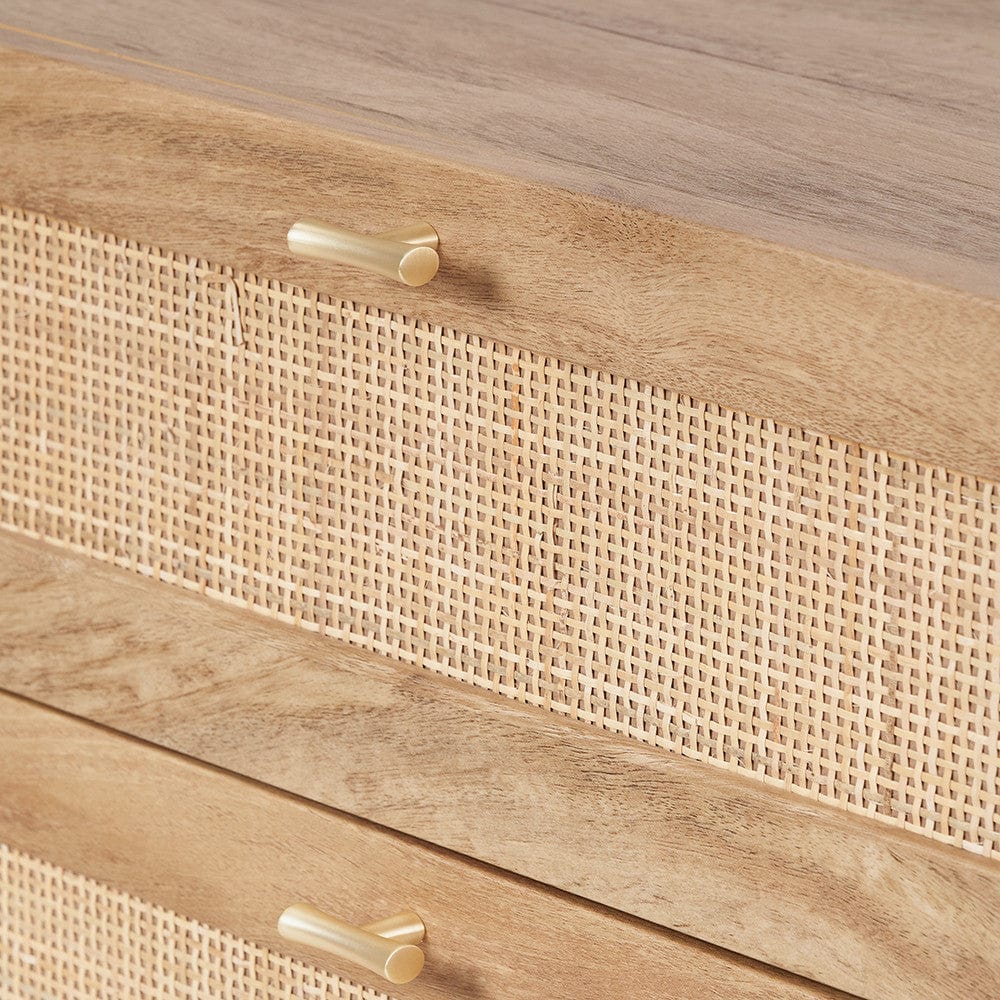 Henrik Natural Rattan 6 Drawer Unit.