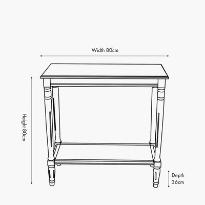 Pacific Lifestyle Outdoors Heritage Black Pine Wood Console Table House of Isabella UK