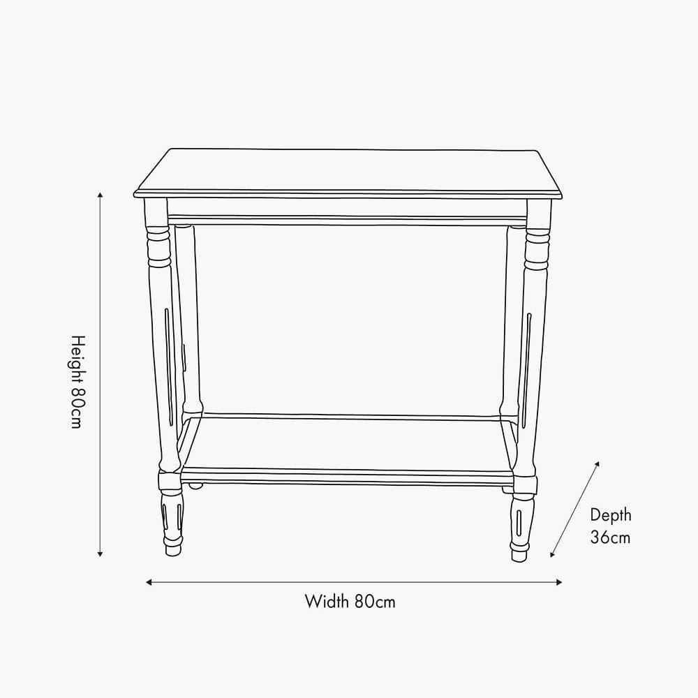 Pacific Lifestyle Outdoors Heritage Putty Pine Wood Console Table House of Isabella UK