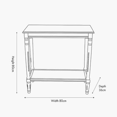 Pacific Lifestyle Outdoors Heritage Putty Pine Wood Console Table House of Isabella UK