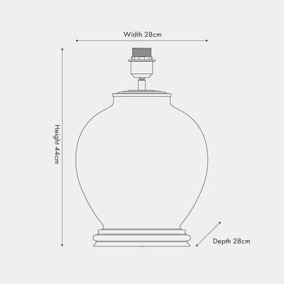 Pacific Lifestyle Outdoors Honeysuckle Large Glass Table Lamp Base House of Isabella UK