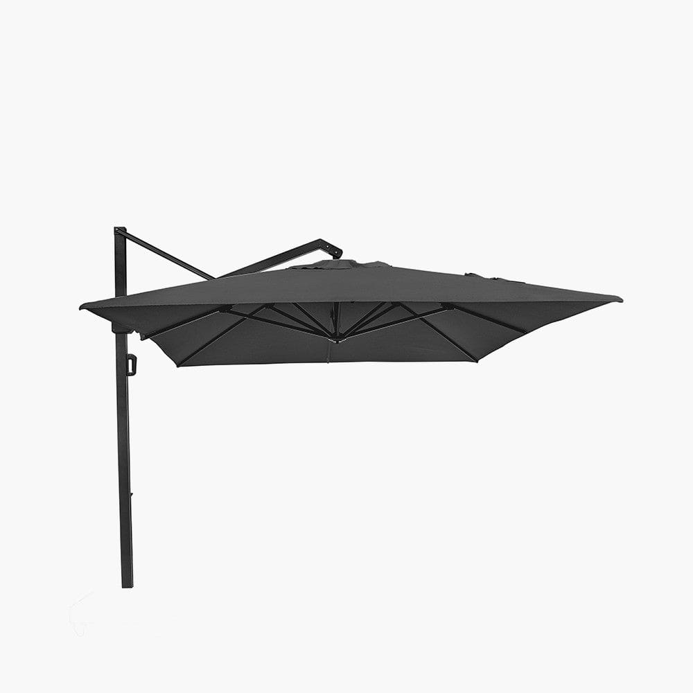 Pacific Lifestyle Outdoors Icon Premium 4mx3m Oblong Faded Black Parasol House of Isabella UK