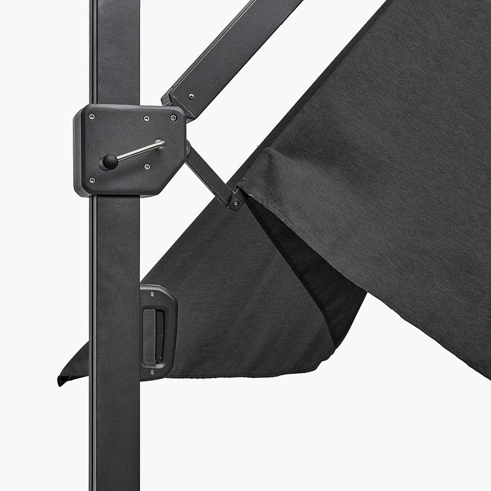 Icon Premium 4mx3m Oblong Faded Black Parasol.