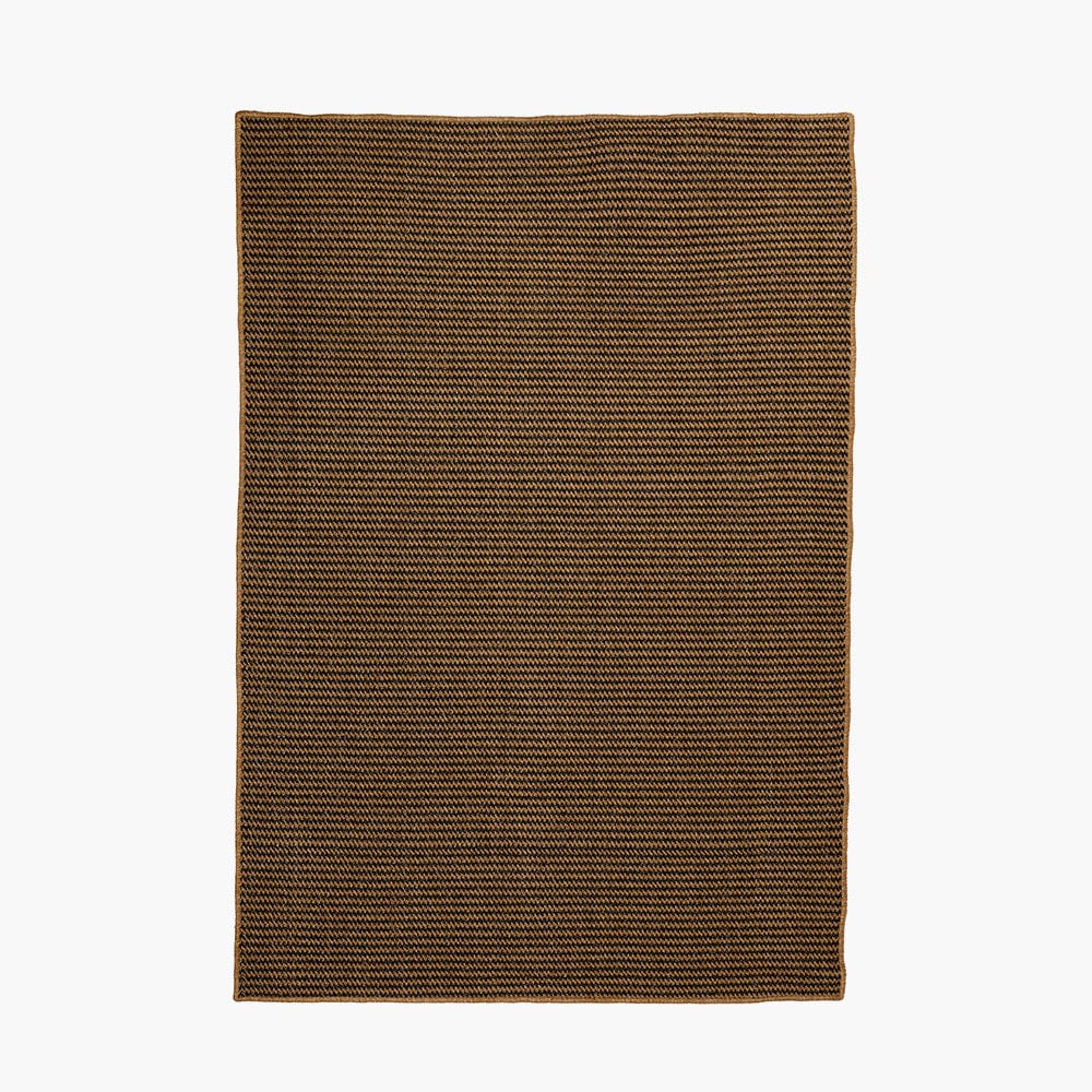 Indoor Outdoor Natural and Slate Grey Design Rug.