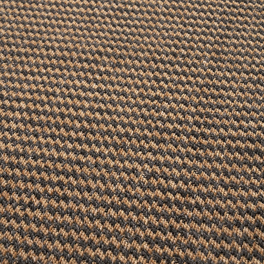 Indoor Outdoor Natural and Slate Grey Design Rug.