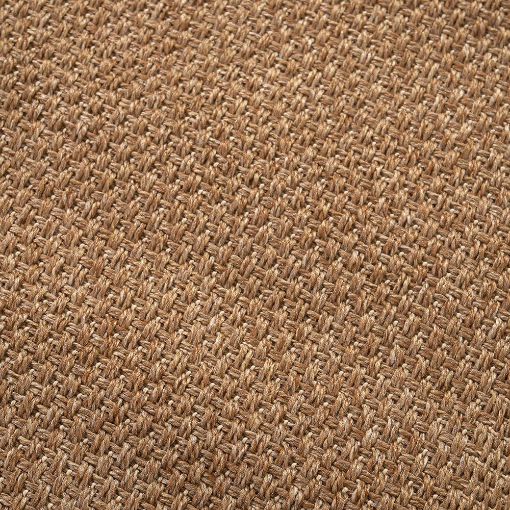 Indoor Outdoor Natural Border Design Rug.