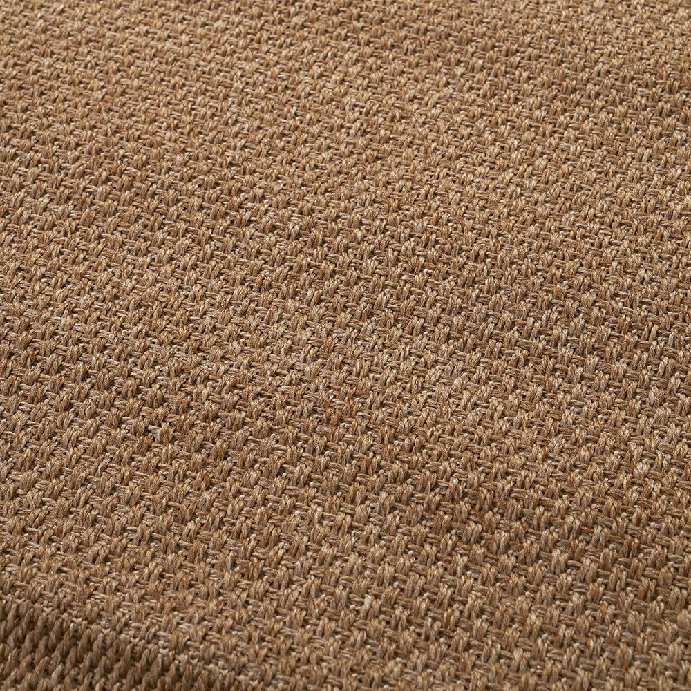 Indoor Outdoor Natural Border Design Rug.