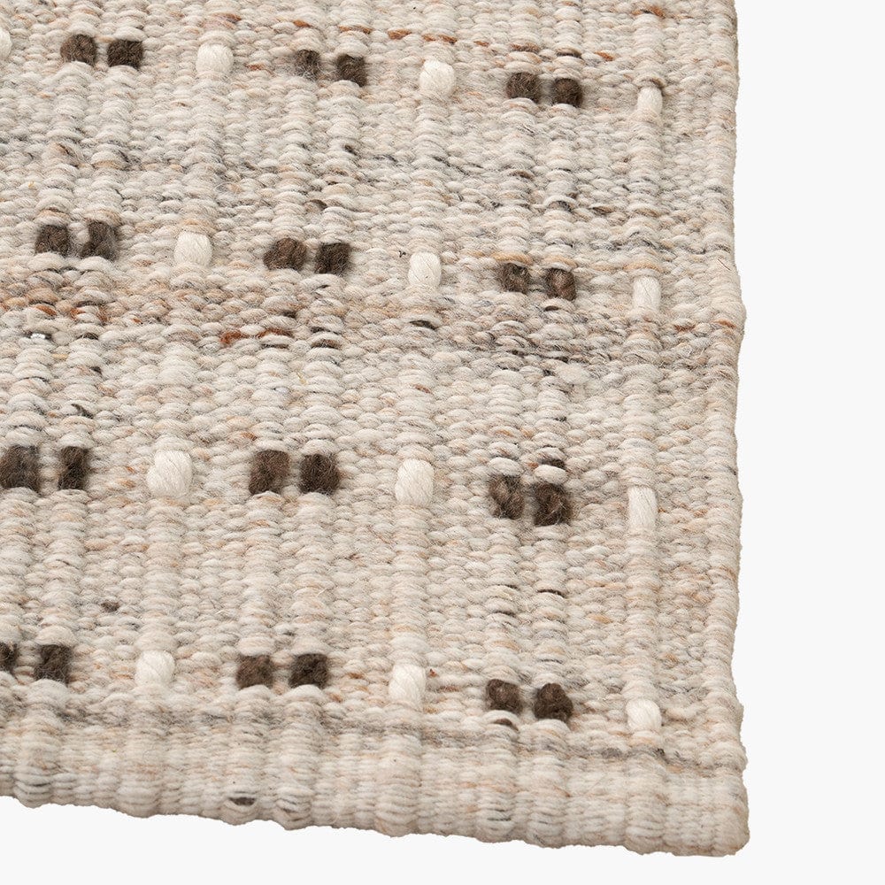 Indoor Outdoor Natural Double Stitch Design Rug.