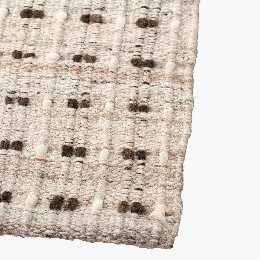 Indoor Outdoor Natural Double Stitch Design Rug Large.