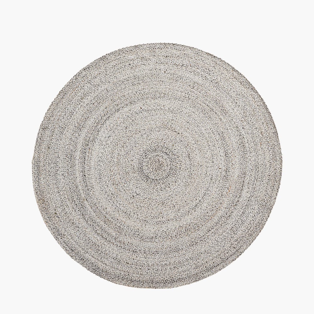 Indoor Outdoor Recycled PET Yarn Warm Grey Tweed Design Rug.