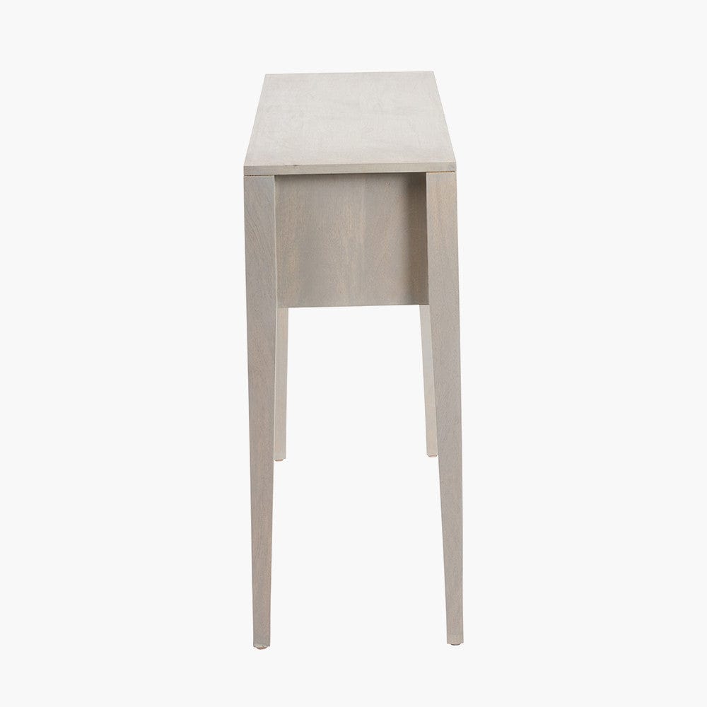 Khao Light Grey Mango Wood 1 Drawer Console Table.