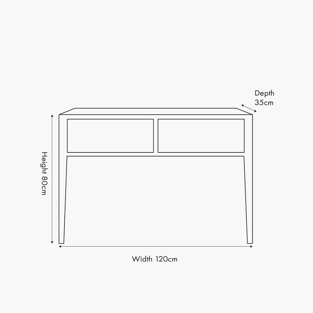 Pacific Lifestyle Outdoors Khao Light Grey Mango Wood 1 Drawer Console Table House of Isabella UK