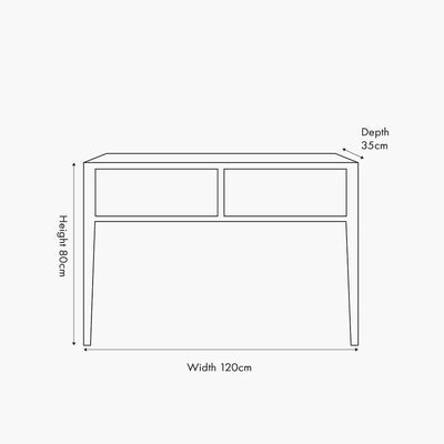 Pacific Lifestyle Outdoors Khao Light Grey Mango Wood 1 Drawer Console Table House of Isabella UK