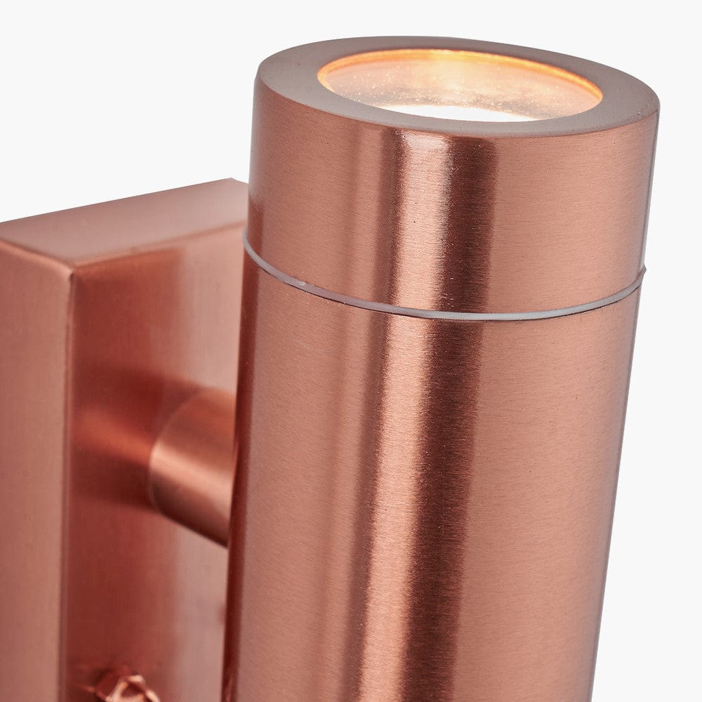 Pacific Lifestyle Outdoors Lantana Copper Metal Dual PIR Wall Light House of Isabella UK