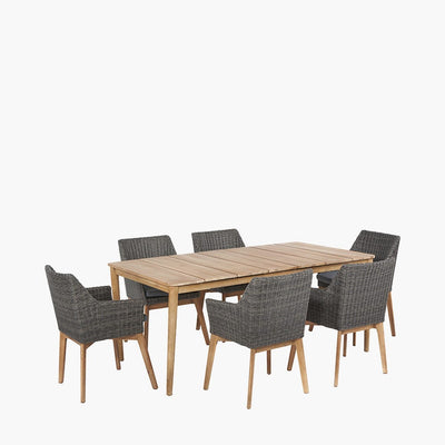 Pacific Lifestyle Outdoors Larissa Dining Set Kubu Grey K/D House of Isabella UK