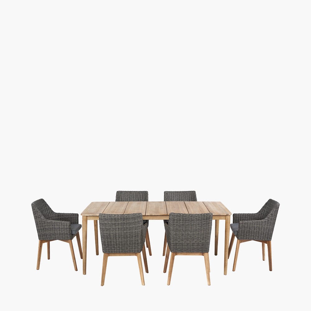 Pacific Lifestyle Outdoors Larissa Dining Set Kubu Grey K/D House of Isabella UK