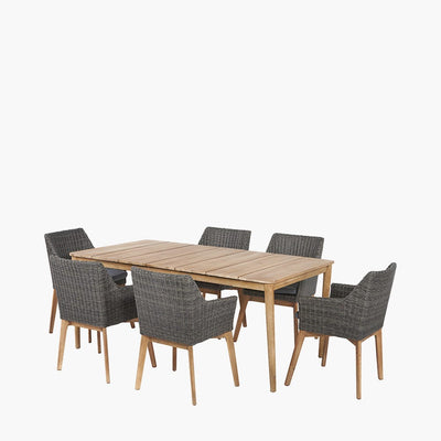 Pacific Lifestyle Outdoors Larissa Dining Set Kubu Grey K/D House of Isabella UK