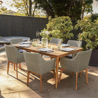 Pacific Lifestyle Outdoors Larissa Dining Set Light Kubu Grey K/D House of Isabella UK