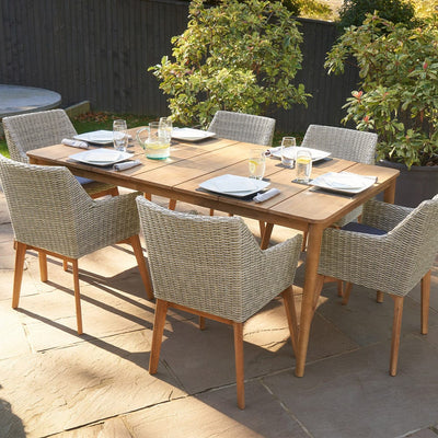 Pacific Lifestyle Outdoors Larissa Dining Set Light Kubu Grey K/D House of Isabella UK