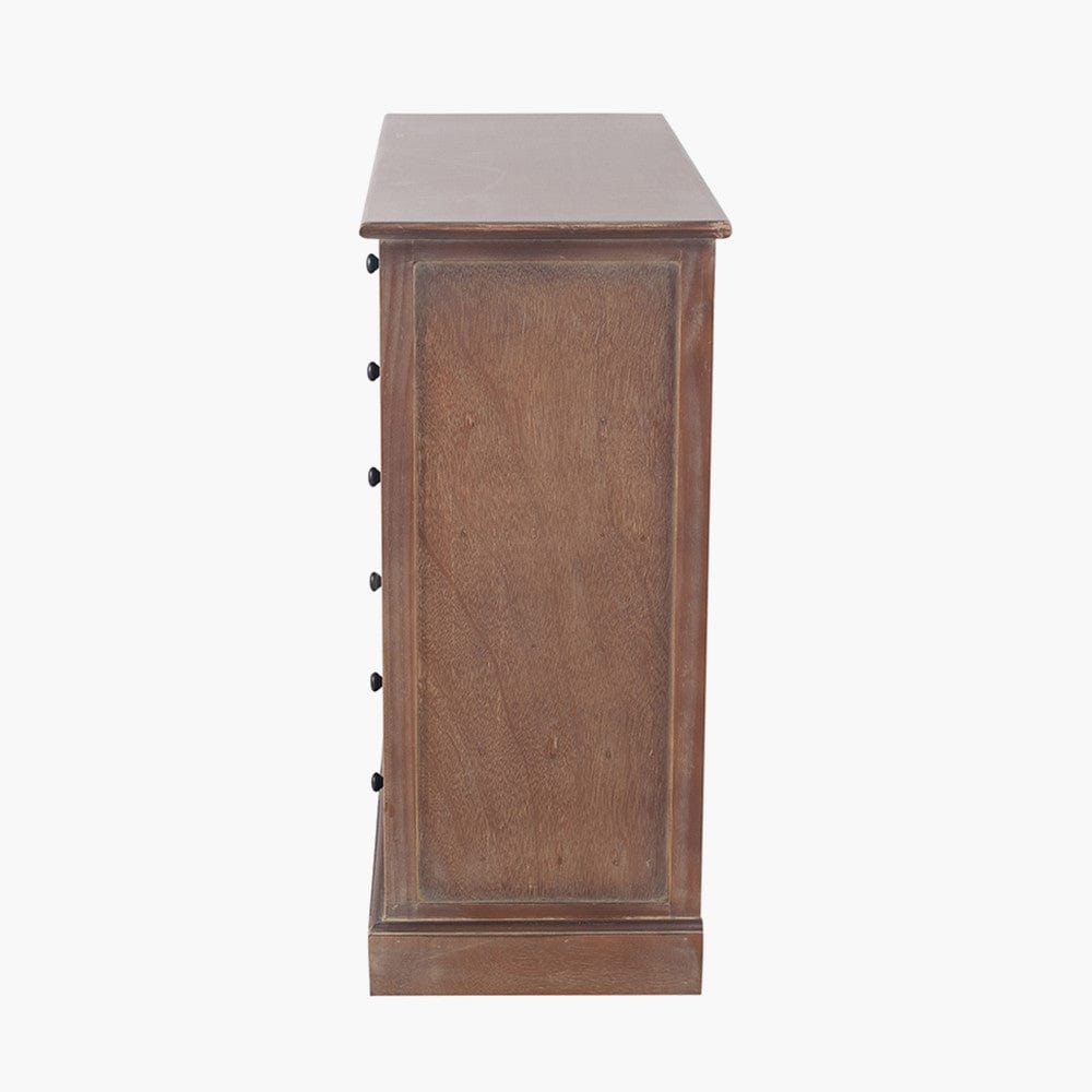 Loft Blue Multicoloured Pine Wood 6 Drawer Unit.