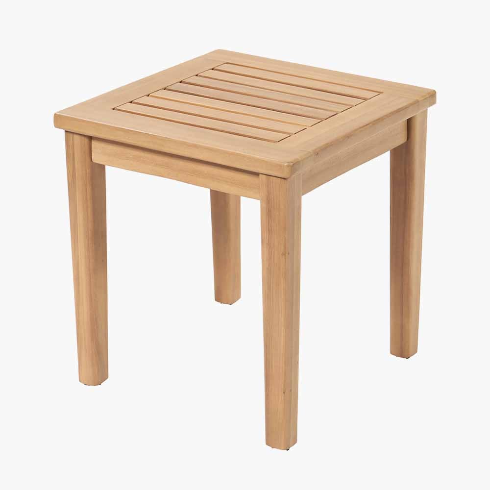 Malta Light Teak Finish 5 Piece Hocker Set.