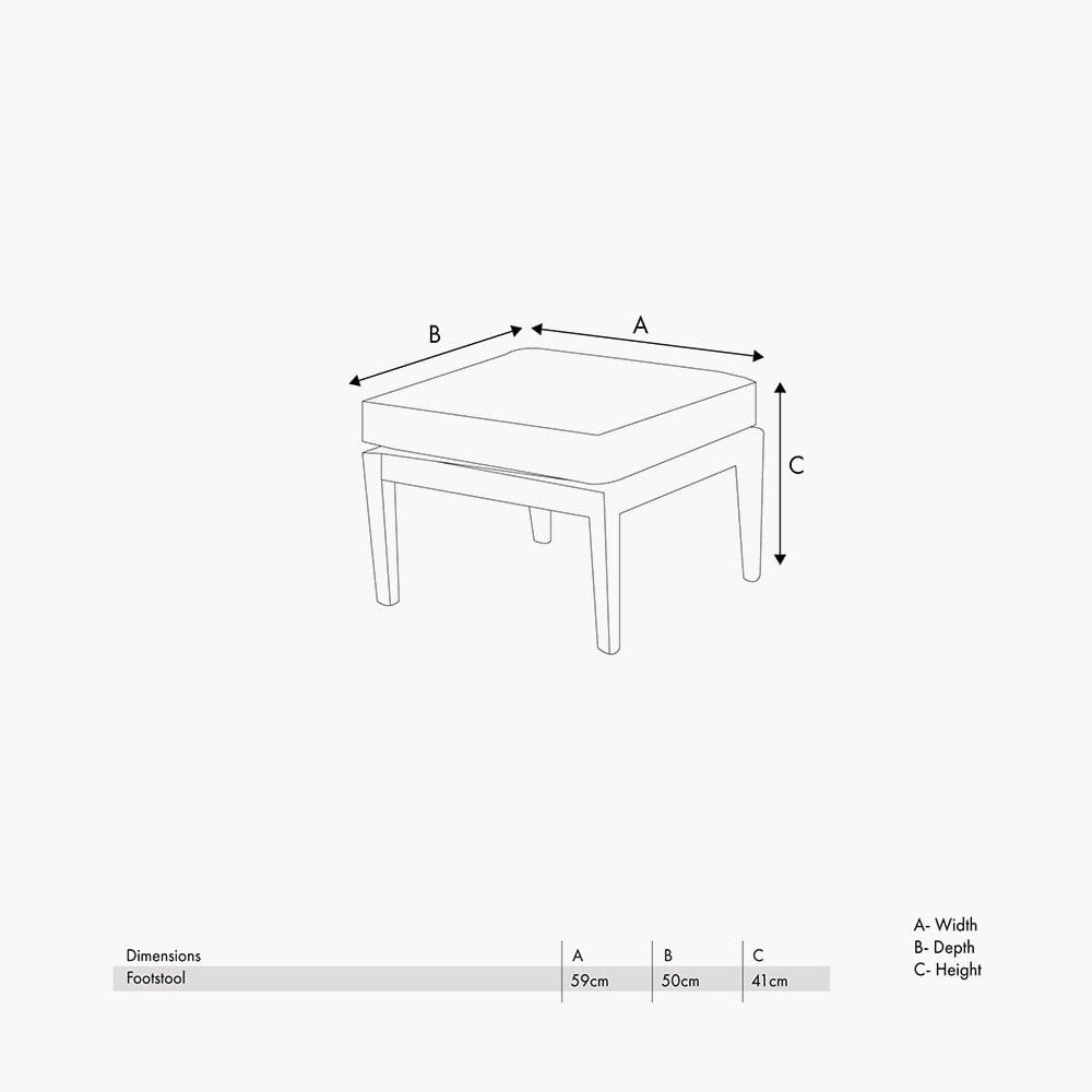 Malta Light Teak Finish Footstool.