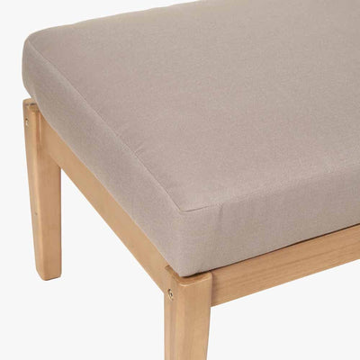 Pacific Lifestyle Outdoors Malta Light Teak Finish Footstool House of Isabella UK