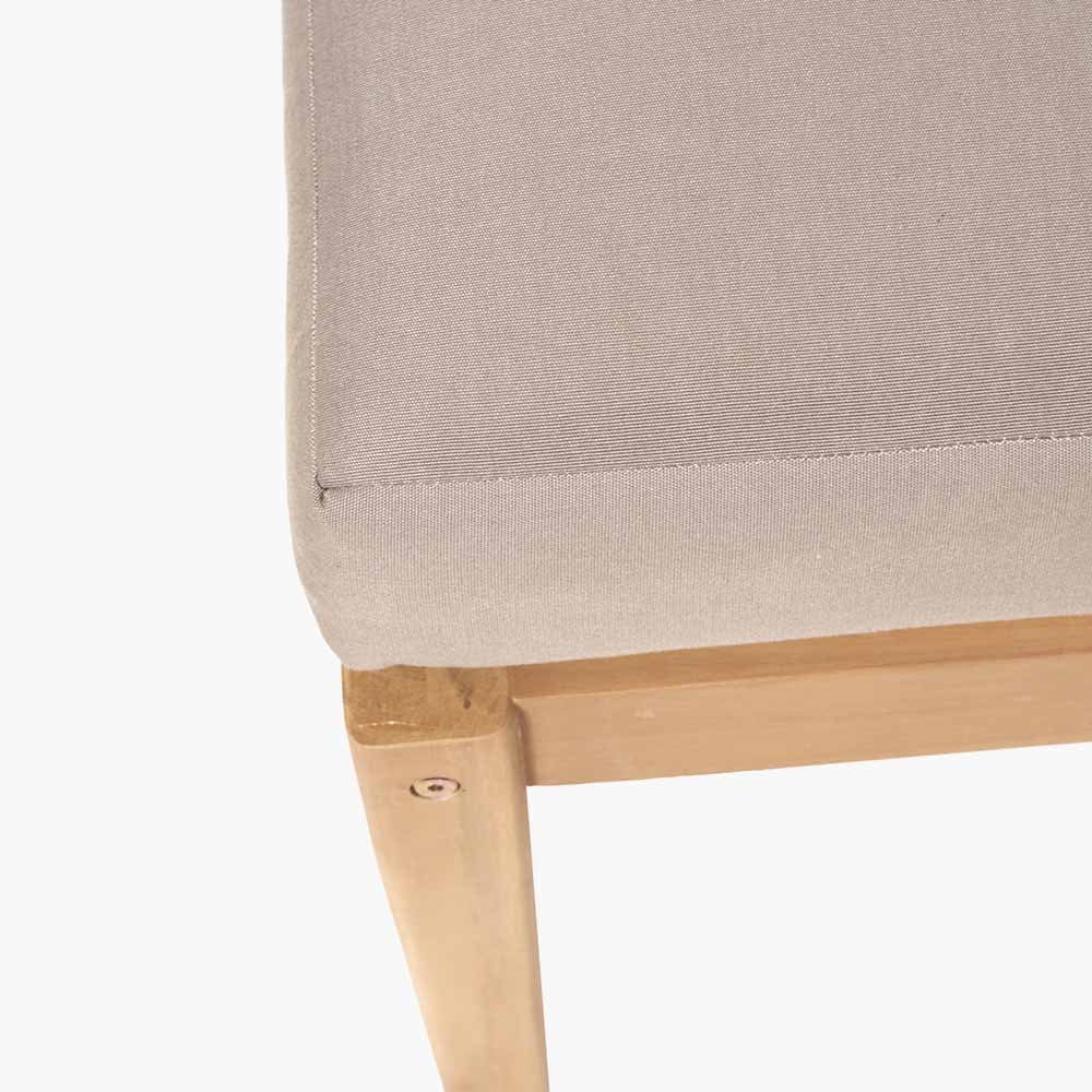 Malta Light Teak Finish Footstool.