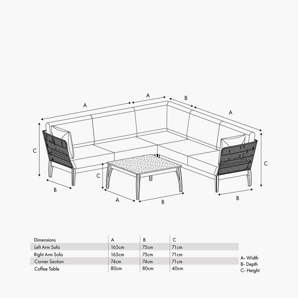 Moeven Outdoor Corner Seating Set.