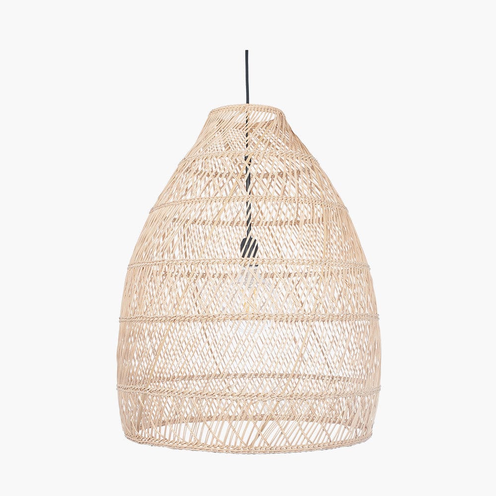 Molokai Natural Woven Cloche Pendant.