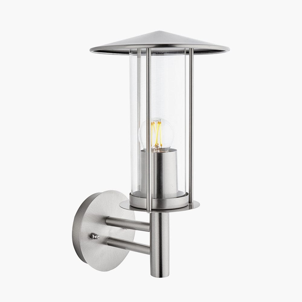 Myosotis Brushed Steel Metal Chimney Wall Light.