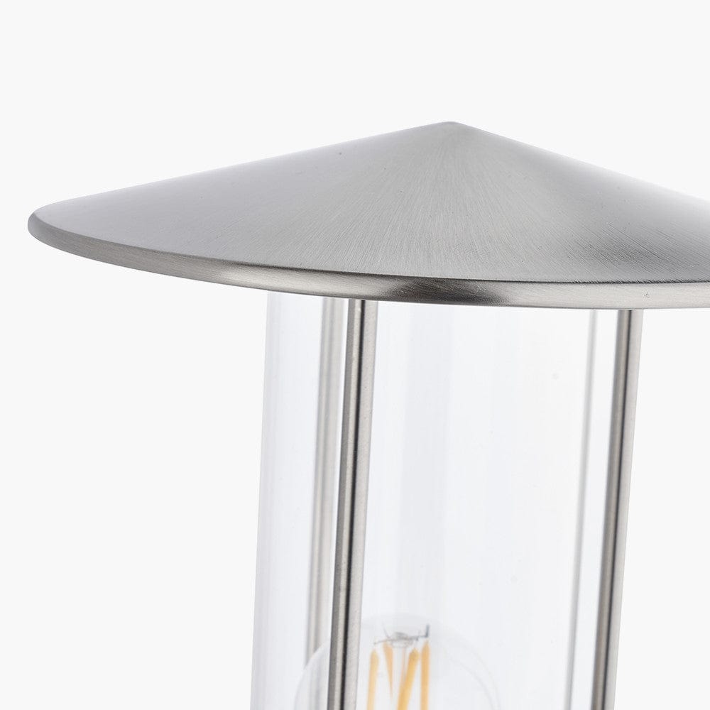 Myosotis Brushed Steel Metal Chimney Wall Light.