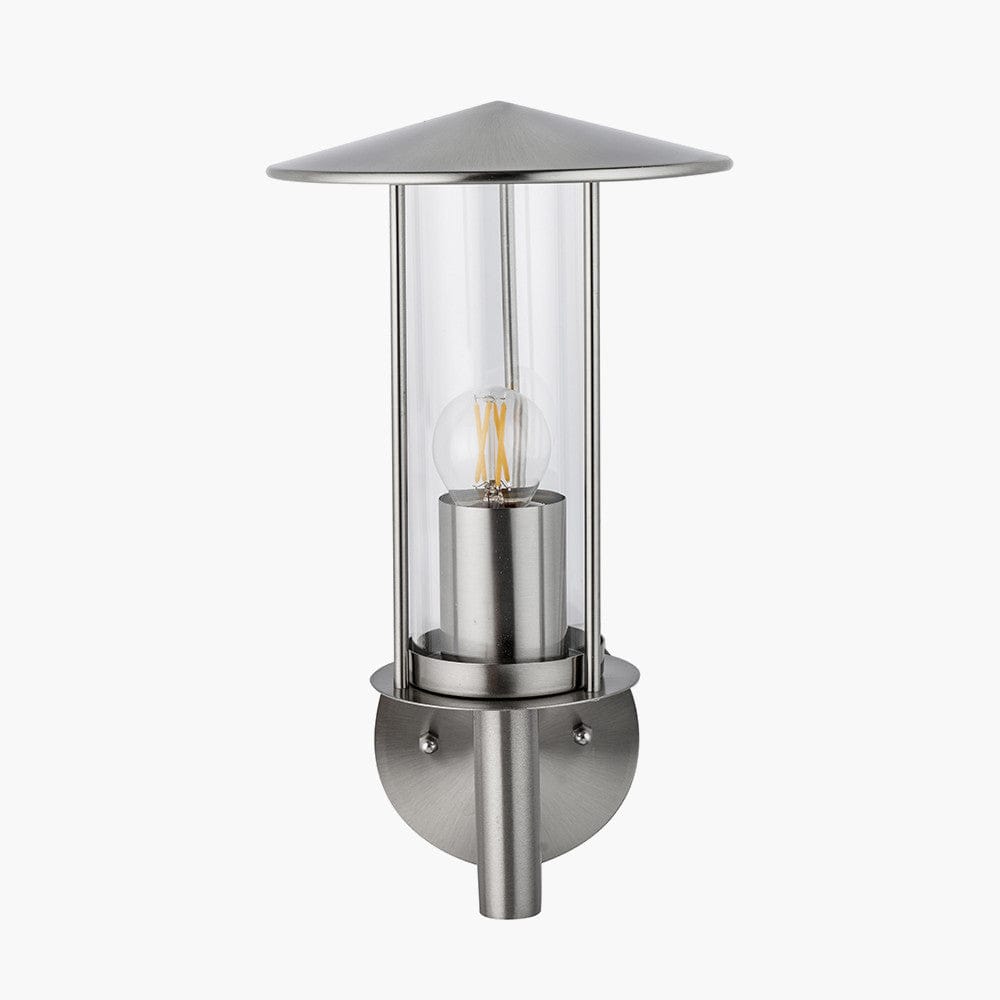 Myosotis Brushed Steel Metal Chimney Wall Light.