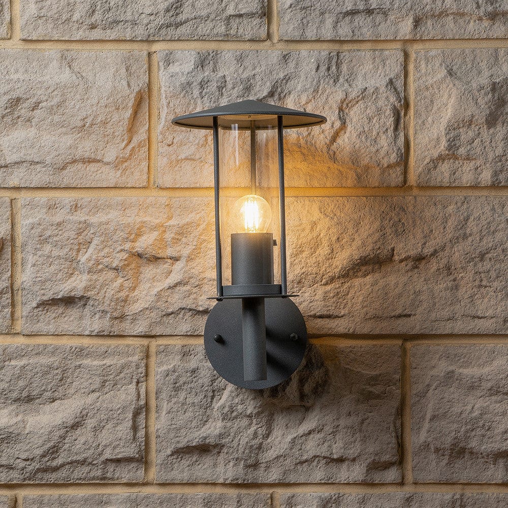 Myosotis Dark Grey Metal Chimney Wall Light.