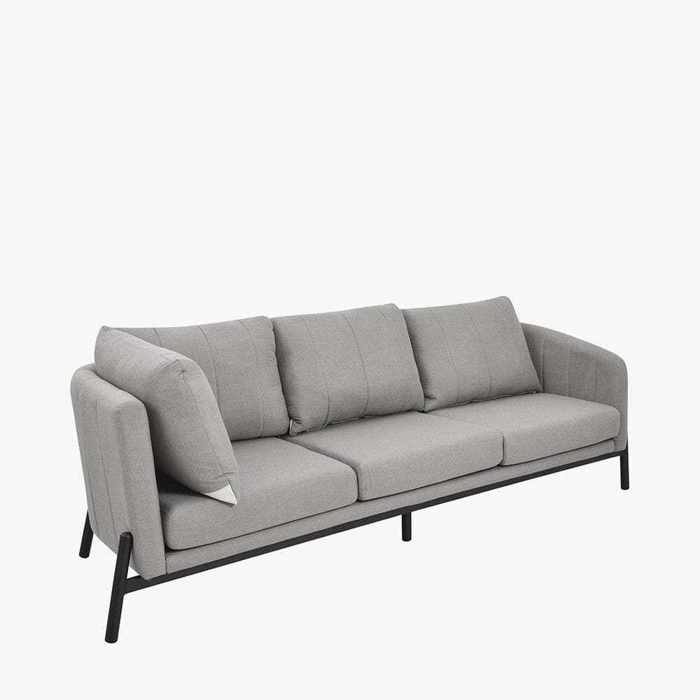 Nevada Putty Large Outdoor Corner Seating Set with Adjustable Table.