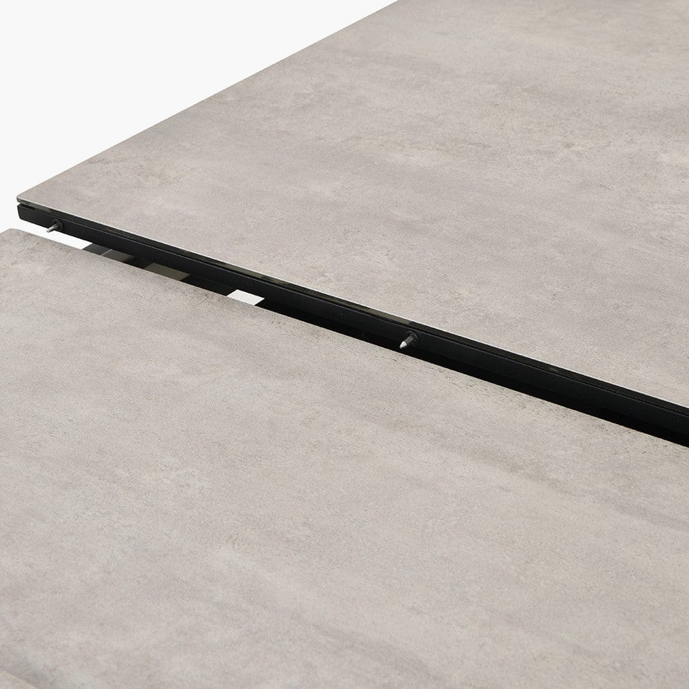 Nevada Putty Large Outdoor Corner Seating Set with Adjustable Table.