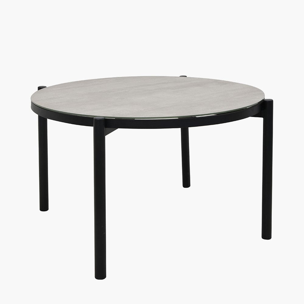 Nevada Putty Outdoor 4 Seater Round Dining Set.