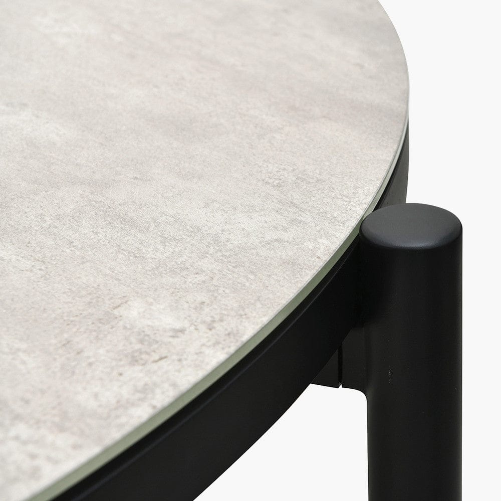 Nevada Putty Outdoor 4 Seater Round Dining Set.